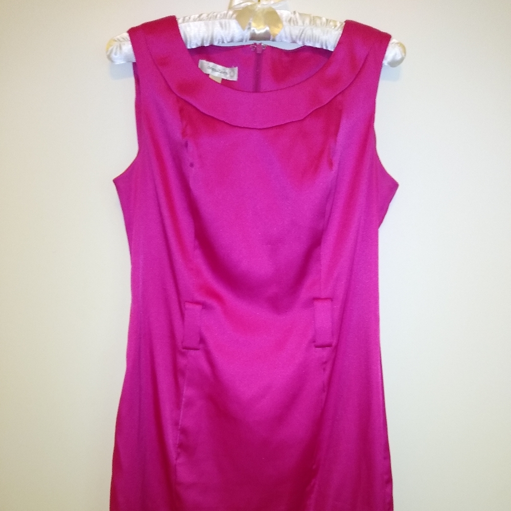 Satin pink dress